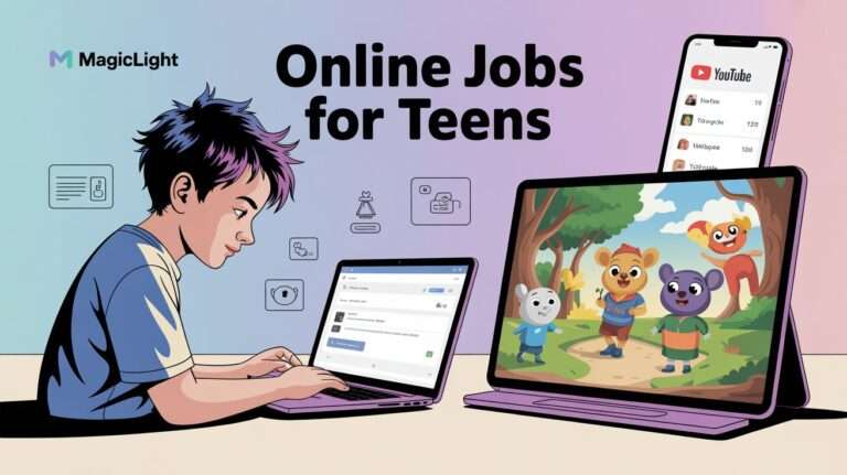 Online Jobs for Teens: Create Profitable Faceless YouTube Channels with MagicLight